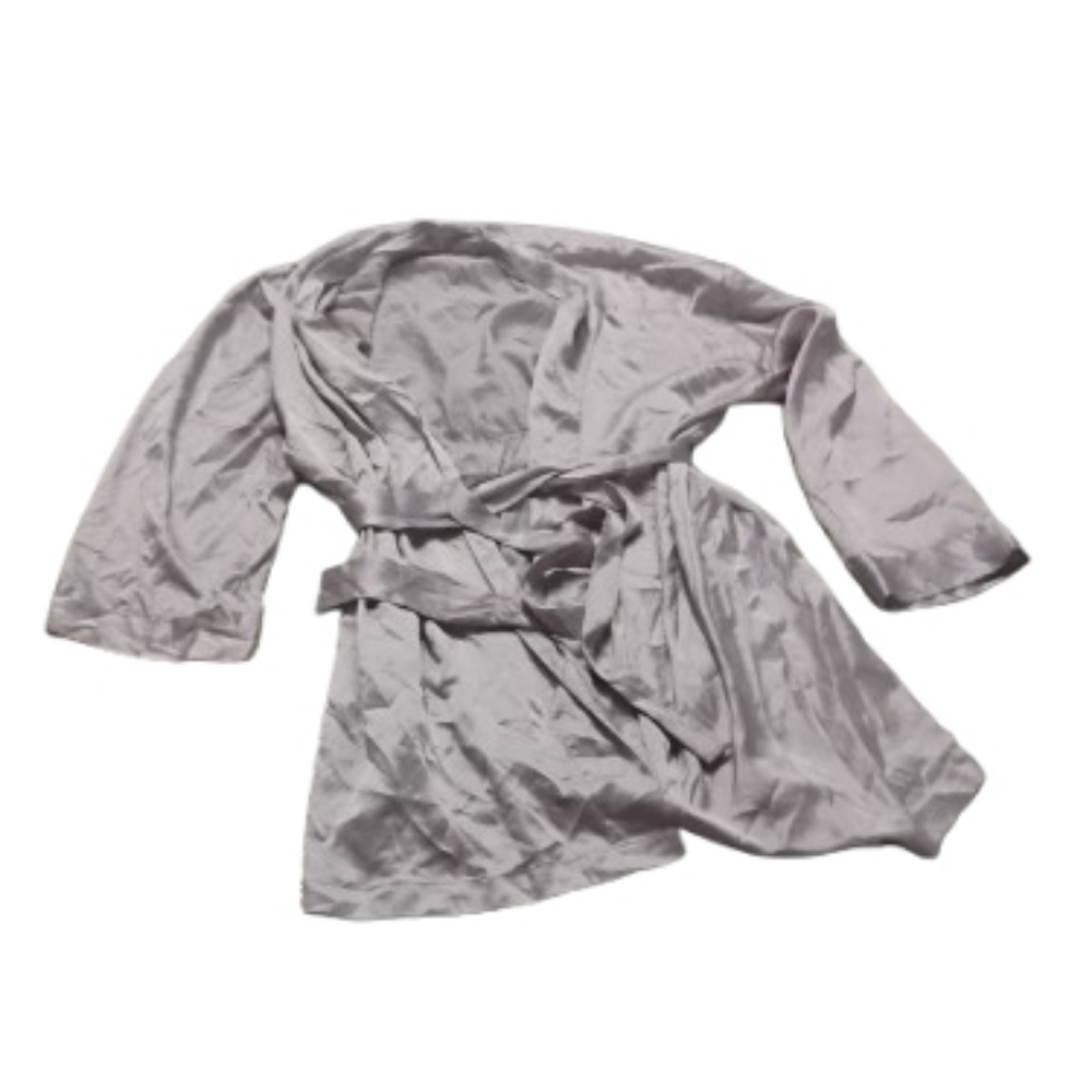 Victoria's Secret Lavender Purple Satin Robe Belted One Size